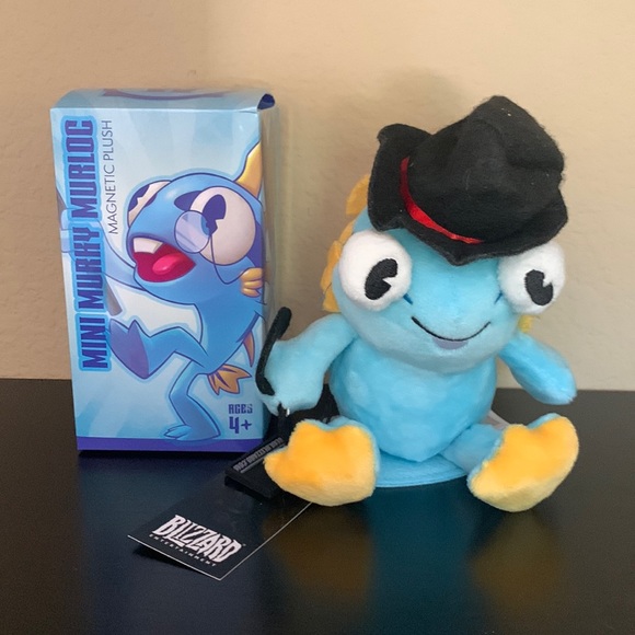 SDCC 2023 Exclusive Blizzard World of Warcraft Mini Murky Murloc Magnetic Plush - Picture 1 of 13